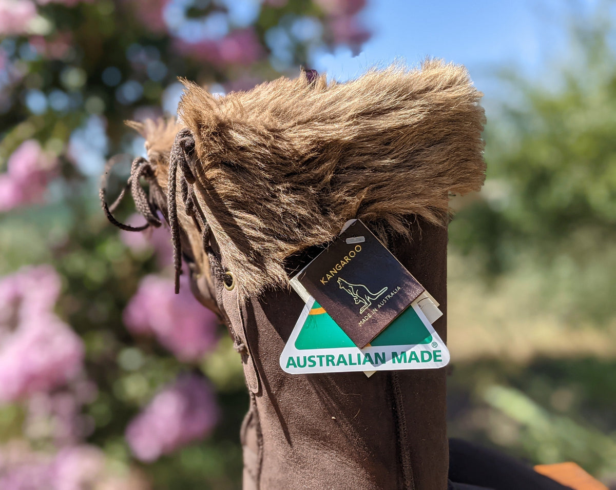 Kangaroo fur trim Aussie Ugg Boots