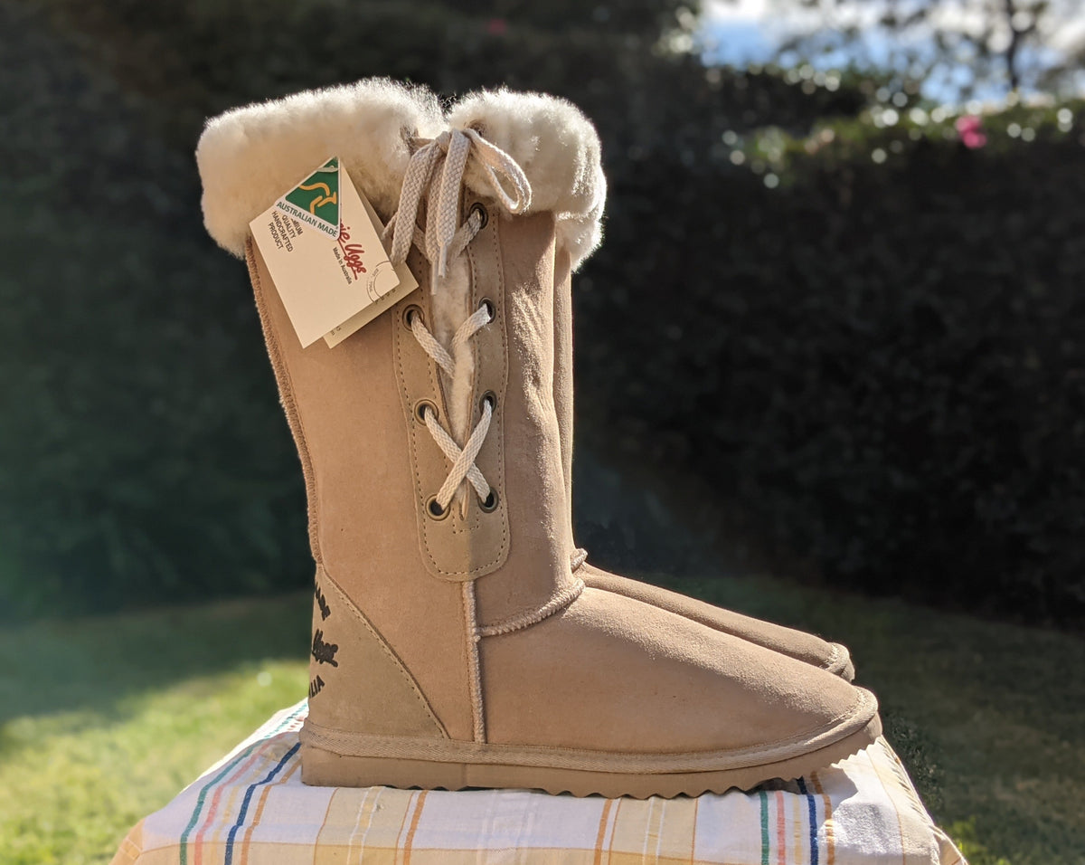Aussie ugg long boot in sand